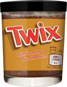 Twix spread with crunchy biscuit pieces