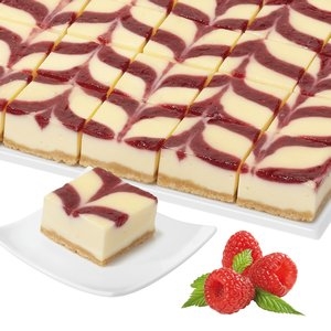 Raspberry cheese cake slices - 48 mini porties