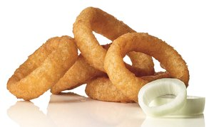 Beer battered onion rings thick cut