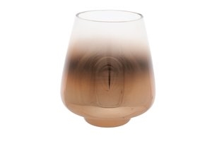 Theelichtglas koperbrush - 13x13x14,5 cm