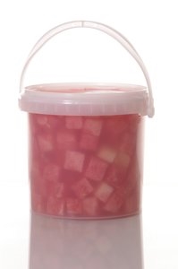 Fruitsalade watermeloenblokjes - op sap