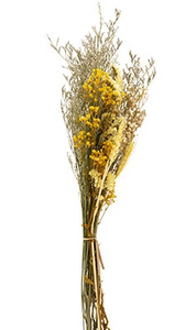 Boeket dried flowers geel - 27x13xH60 cm