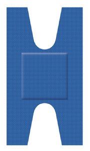 Blauwe detecteerbare pleisters elastisch - 68x38 mm