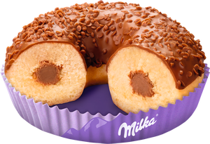 2293 Milka donut gevuld met melkchocolade