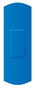 Blauwe detecteerbare pleisters - 25x72 mm
