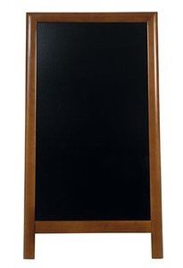 Deluxe stoepkrijtbord zwart-bruin 125 cm