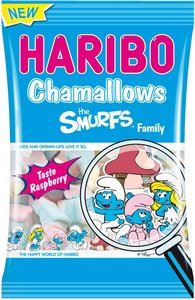 Haribo chamallows smurfen family
